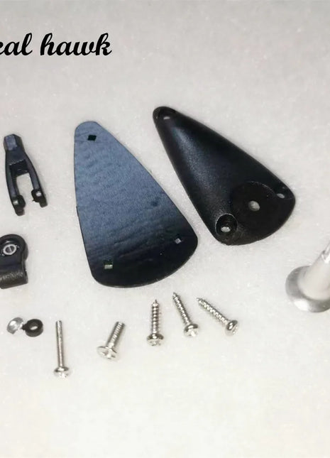 1 Sets Aluminum adjustable Rocker arm with bearing & chuck with triangular seat for Nitro Gasoline RC Airplane Fixing Wing Plane - Riparo82