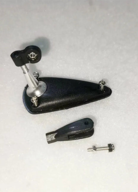 1 Sets Aluminum adjustable Rocker arm with bearing & chuck with triangular seat for Nitro Gasoline RC Airplane Fixing Wing Plane - Riparo82