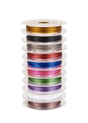 10 Rolls Tail Wire Nylon Coated Stainless Steel Wire Beading Rope Wire For DIY Bracelet Necklace Crafts Jewelry Making - Riparo82