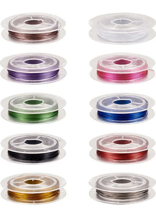 10 Rolls Tail Wire Nylon Coated Stainless Steel Wire Beading Rope Wire For DIY Bracelet Necklace Crafts Jewelry Making - Riparo82