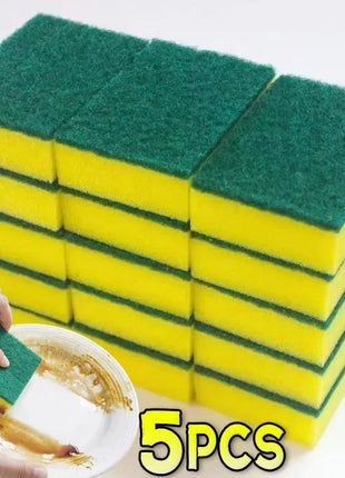 100/1Pcs Kitchen Dishwashing Sponge Soft Absorbent Clean Rub Pot Rust Scouring Pad Removing Kits Household Cleaning Brush Sponge - Riparo82