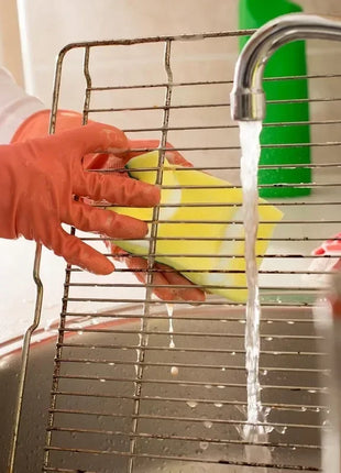 100/1Pcs Kitchen Dishwashing Sponge Soft Absorbent Clean Rub Pot Rust Scouring Pad Removing Kits Household Cleaning Brush Sponge - Riparo82