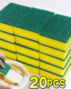 100/1Pcs Kitchen Dishwashing Sponge Soft Absorbent Clean Rub Pot Rust Scouring Pad Removing Kits Household Cleaning Brush Sponge - Riparo82