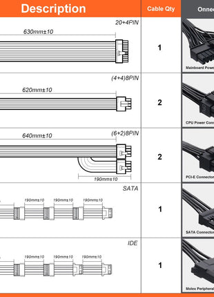 1000w pc power supply 80 plus glod for pc gaming 1000W Fully Modular ATX PSU Computer PC Gamer Power Supply 1000w Watt - Riparo82
