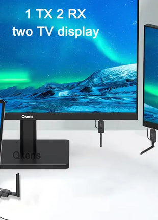 1080P 5G 200m Wireless WiFi HDMI Audio Video Transmitter Receiver Extender Adapter for PS4 Camera DVD Laptop PC To TV Projector - Riparo82