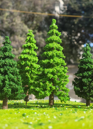 10pcs 1:87 Scale Simulation Pine Model Cedar Trees Landscape Miniature Train Railway Layout Scenery Dioramas Diy Decor mixed - Riparo82