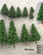 10pcs 1:87 Scale Simulation Pine Model Cedar Trees Landscape Miniature Train Railway Layout Scenery Dioramas Diy Decor mixed - Riparo82