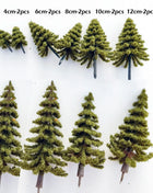 10pcs 1:87 Scale Simulation Pine Model Cedar Trees Landscape Miniature Train Railway Layout Scenery Dioramas Diy Decor mixed - Riparo82