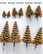 10pcs 1:87 Scale Simulation Pine Model Cedar Trees Landscape Miniature Train Railway Layout Scenery Dioramas Diy Decor mixed - Riparo82