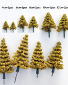 10pcs 1:87 Scale Simulation Pine Model Cedar Trees Landscape Miniature Train Railway Layout Scenery Dioramas Diy Decor mixed - Riparo82