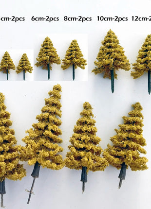 10pcs 1:87 Scale Simulation Pine Model Cedar Trees Landscape Miniature Train Railway Layout Scenery Dioramas Diy Decor mixed - Riparo82