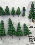 10pcs 1:87 Scale Simulation Pine Model Cedar Trees Landscape Miniature Train Railway Layout Scenery Dioramas Diy Decor mixed - Riparo82