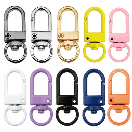 10pcs 33mm Metal Lobster Claw Clasps Swivel Lanyards Trigger Snap Hooks for DIY Bag Key Chains Rings Connector Jewelry Making - Riparo82