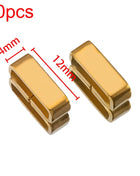 10pcs 50pcs Stainless Steel Square Bail Clasp Pendant Charm Connector Buckle Clip Clasp Necklace Bag DIY Jewelry Making Supplies - Riparo82