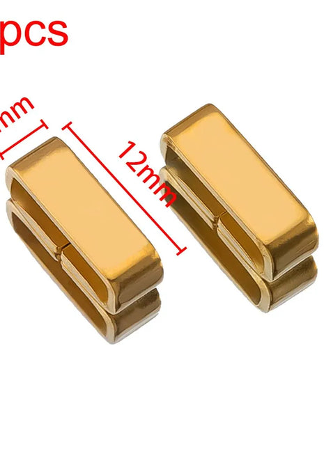 10pcs 50pcs Stainless Steel Square Bail Clasp Pendant Charm Connector Buckle Clip Clasp Necklace Bag DIY Jewelry Making Supplies - Riparo82