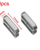 10pcs 50pcs Stainless Steel Square Bail Clasp Pendant Charm Connector Buckle Clip Clasp Necklace Bag DIY Jewelry Making Supplies - Riparo82