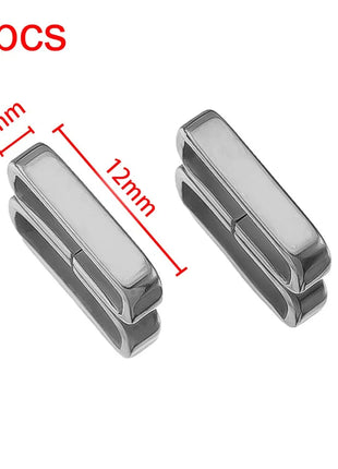 10pcs 50pcs Stainless Steel Square Bail Clasp Pendant Charm Connector Buckle Clip Clasp Necklace Bag DIY Jewelry Making Supplies - Riparo82