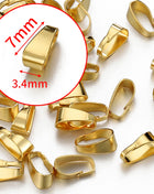 10pcs 50pcs Stainless Steel Square Bail Clasp Pendant Charm Connector Buckle Clip Clasp Necklace Bag DIY Jewelry Making Supplies - Riparo82