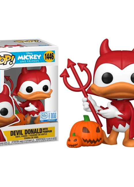 Funko Pop ! Disney - Mickey and friends - Devil Donald With Pumpkin (1446) - Vinyl figure 10 cm