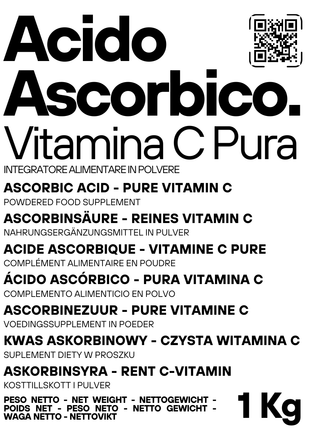 Acido Ascorbico - Pura Vitamina C : Il Nutriente Essenziale per le tue ricette! - (E300) - Confezionato in Italia