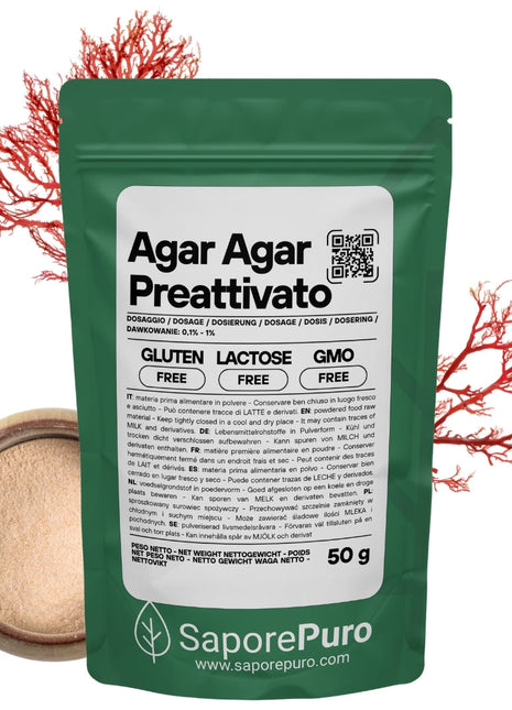 Agar Agar Preattivato - E406 - Origine ITALIA - La migliore scelta nell'applicazione lattiero-casearia