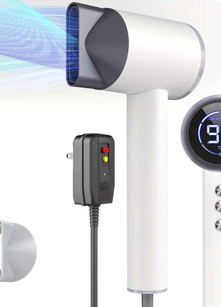 Blow Dryer for Fast Dry, Negative Ionic Hair Dryer, Magnetic Nozzle LED Display, Portable Hair Dryer for Home SalonProfessional Hair Dryer Blow Dryer with Diffuser Valentine's Day Gifts