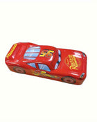 Custodia per matite 3D Disney Lightning Mcqueen - Design a cartoni animati vibranti, grande capacità di tre strati di metallo con manico, organizer per scuola e cancelleria rossa durevole, regalo perfetto per compleanni o Natale, custodia per matite, orga