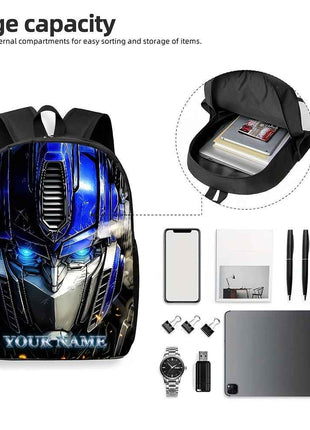 Borsa da viaggio, borsa da bagaglio 3 pezzi Transformers Set zaino a spalla doppia borsa a spalla grande ape Optimus Prime astuccio per matite stampa alla moda borsa a tracolla leggera personalizzata apertura regalo di laurea regalo di compleanno regalo d