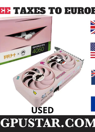 2024 USED  GeForce RTX 4060 8GB GDDR6 128Bit PCI-E 4.0 Brand New Pink Gaming Video Card Graphics Card HDMI-compatible DP For PC - Riparo82