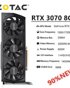 2024 ZOTAC RTX 3070 RTX 3070 8GB Video Cards GPU rtx 3070 8GB X-Gaming GeForce Gaming OC Graphics Card Desktop PC Computer Game - Riparo82