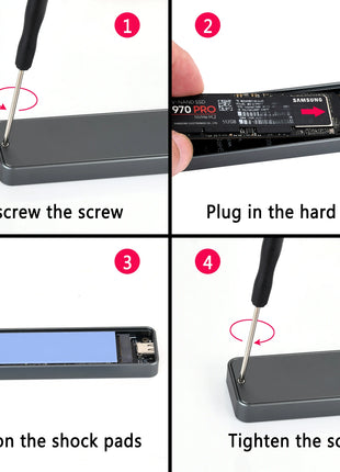 20Gbps M.2 NVME Enclosure USB 3.2 GEN 2X2 Type C NVME SSD Enclosure for 2230/2242/2260/2280 NVME SSD M/ B +M Key External Case - Riparo82