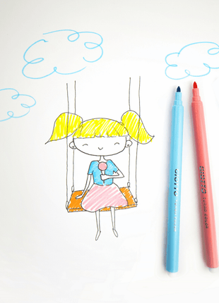 12 ROT.TURBO COLOR GIOTTO, Set di 12 Pennarelli Turbo Color - Ideale per il Disegno dei Bambini