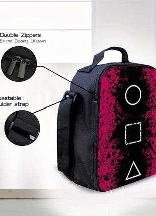 Set di 3 zaini per giochi emozionanti, zaino a grande capacità con cartoni animati, 1*borsa per il pranzo, 1*penne, perfetto per regali di vacanza o compleanno, per la quotidiana andata e ritorno al lavoro