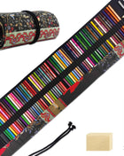 Kit di 72 Matite Colorate con Custodia in Tela Arrotolabile per Libri da Colorare, Disegno e Strumenti Artistici