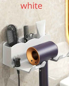 Space-Saving Wall-Mounted Hair Dryer Holder - Hands-Free, Fits Small to Large Dryers, Perfect for Bathroom Organization