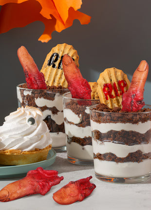 10pcs Fake Fingers Realistic Severed Horror Prank Scary Lifelike Bloody Halloween Props Haunted House Party Supplies Dark Red - Riparo82