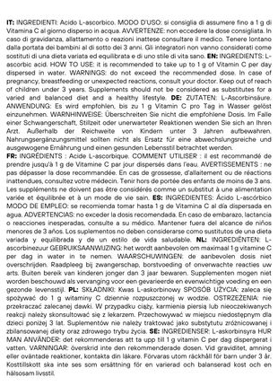 Acido Ascorbico - Pura Vitamina C : Il Nutriente Essenziale per le tue ricette! - (E300) - Confezionato in Italia