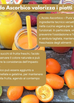 Acido Ascorbico - Pura Vitamina C : Il Nutriente Essenziale per le tue ricette! - (E300) - Confezionato in Italia