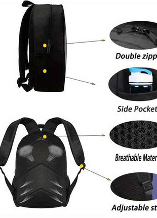 3 Pezzi Set Zaini Unisex, Stile Fashion Brain Rot, con Cinghie Regolabili e Chiusura a Zip, Include Zaino, Borsa Pranzo e Astuccio per Matite, Design per Scuola, Viaggi e Campeggio