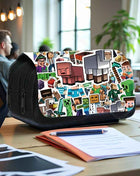 Custodia per matite a doppio strato stampata con tema Minecraft (1 pezzo) - Materiale in nylon, adatto per forniture per ufficio, regali per le vacanze