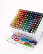 120 Colori Pennarelli Acrilici per Disegno Senza Odore, Pennarelli per Graffiti, Forniture per Disegno, Set di Pennarelli di Alta Qualità, Punta Morbida, Adatto per Pittura su Roccia, Legno, Plastica, Tessuto e Artigianato Fai-da-te, Adatto come Regalo