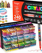 240/168 Colori 2025 Nuovi Pennarelli Acrilici con Punta Morbida per Pittura e Arte, Penne per Pittura Professionali per Fai da Te e Creazioni Artistiche