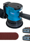 Sander e 2 batterie da 5.5 Ah