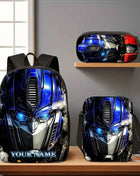Borsa da viaggio, borsa da bagaglio 3 pezzi Transformers Set zaino a spalla doppia borsa a spalla grande ape Optimus Prime astuccio per matite stampa alla moda borsa a tracolla leggera personalizzata apertura regalo di laurea regalo di compleanno regalo d