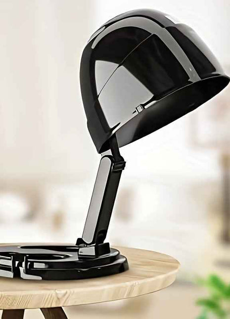 1875W Ionic Hooded Hair Dryer with 3 Heating Settings, Professional Ceramic Technology, Portable Sit-Under Dryer for Women, Black Dome Design for Home & Salon Use, Personal Grooming Accessory | Stylish Hooded Dryer | Adjustab