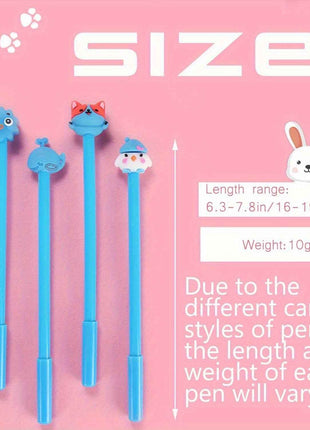 50 pezzi, set di penne a sfera stile cartoon, scrittura fluida, punta 0.5mm fine, cilindro in plastica con cappuccio a clip, design creativi vari, ideale per ufficio e scuola, 18+