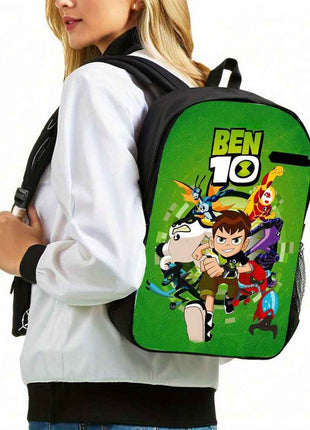 3 Pezzi Set Zaino Ben 10, 1*Borsa Pranzo, 1*Astuccio Portapenne, Grande Capacità Organizzatore da Viaggio con Chiusura a Cerniera, Ideale per Regali di Vacanza o Compleanno