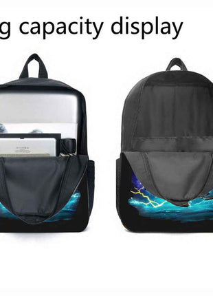 3 Pezzi Tralalero Tralala&Italian Brainrot Set Zaino, Borsa in Poliestere per Uomini e Donne, 1*Borsa Pranzo, 1*Astuccio Portapenne, Spallacci Regolabili, Doppie Cerniere, Ideale per Pendolarismo, Viaggi e Attività All'Aperto