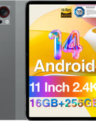 DOOGEE T30S Android 14 Tablet 2.4K 11 Inch Tablet 16GB RAM 256GB ROM 8580mAh Battery Octa Core Gaming Tablets with Dual SIM 4G TUV Certified and 4 Hi-Res Audio Speakers 5G WiFi Tablet Gray - Riparo82
