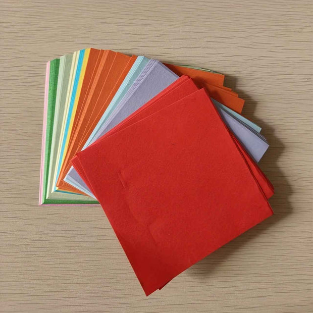 500 fogli di carta colorata fatta a mano di alta qualità - Carta spessa quadrata, adatta per artigianato, origami e progetti scolastici